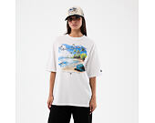 Triko New Era - Branded Beach Graphic Oversized Tee - White
