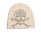 Kulich Ed Hardy - Unisex Skull Vegan Leather Applique Beanie - Black