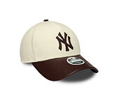 Dámská Kšiltovka New Era - MLB Fabric Mix 9FORTY M-CROWN - NY Yankees - Cream / Brown