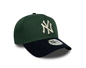 Kšiltovka New Era - MLB Suede Visor 9FORTY A-Frame - NY Yankees - Cilantro Green / Navy