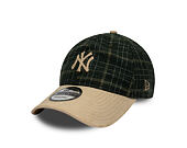 Kšiltovka New Era - MLB Mix Check 9TWENTY - NY Yankees - Stone / Cilantro Green