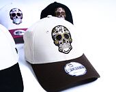 Kšiltovka New Era - Branded Skull Pack 9FORTY - Stone / Light Brown