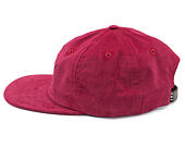 Kšiltovka HUF Cord Script 6 panel Ruby Strapback
