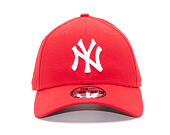 Kšiltovka New Era 9FORTY MLB League Basic New York Yankees Strapback Scarlet / White