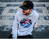 Mikina s kapucí Pink Dolphin Splash Wave Hoodie Heather Grey