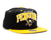 Kšiltovka Mitchell & Ness Team Arch Pittsburgh Penguins Black/Yellow Snapback