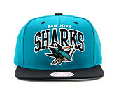 Kšiltovka Mitchell & Ness Team Arch San Jose Sharks Teal/Black Snapback