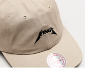 Kšiltovka Mitchell & Ness Rock Font Dad Hat Sacramento Kings Khaki Strapback