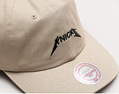 Kšiltovka Mitchell & Ness Rock Font Dad Hat New York Knicks Khaki Strapback