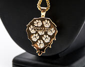 Pozlacený Řetízek na krk King Ice The 14K Gold Faceted Lion from Fox´s Empire