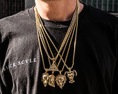 Pozlacený Řetízek na krk King Ice The 14K Gold Harley Quinn Necklace from Suicide Squad