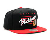 Kšiltovka Mitchell & Ness Cursive Script Logo Chicago Blackhawks Black/Red Snapback