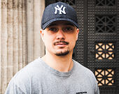 Kšiltovka New Era Heather Team Essential New York Yankees Heather Navy 9FORTY Strapback