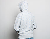 Mikina S Kapucí Champion Hooded Mini Logo All Over Print Sweatshirt Grey