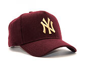 Dámská Kšiltovka New Era Melton A-Frame New York Yankees 9FORTY Maroon Gold Snapback