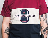 Triko New Era World Hood Tri Colour Tee Cardinal/Nigh Shift Navy/Satin
