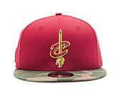 Kšiltovka New Era Team Camo Cleveland Cavaliers 9FIFTY Cardinal/Woodland Camo Snapback