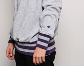 Mikina Champion Crewneck Sweatshirt Classic Logo Grey/Purple