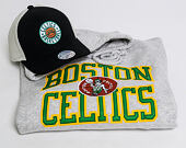 Mikina S Kapucí Mitchell & Ness Play Off Win Hoody Boston Celtics Grey