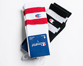 Ponožky Champion 1PP Tube Socks Crew Lenght White/Red