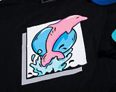 Triko Pink Dolphin Leap Tee Black
