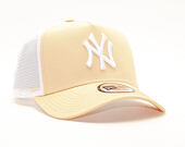 Kšiltovka New Era 9FORTY A-Frame Trucker New York Yankees League Essential Peach/White