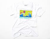 Triko Pink Dolphin Logo Grid White