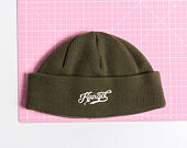 Kulich Kangol  Vintage Script Logo Beanie Winter Moss Green
