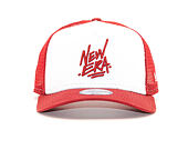 Dětská Kšiltovka New Era 9FORTY Trucker Script Child Optic White / Red Snapback