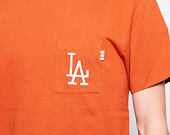 Triko New Era Vintage Pocket Logo Los Angeles Dodgers Cooperstown Rust
