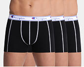Pánské Boxerky Champion 3P Black/Black/Black