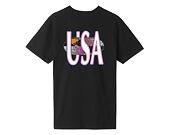 Triko HUF Quake USA Tee Black
