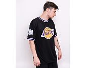 Triko New Era NBA Oversized Applique Tee Los Angeles Lakers Black