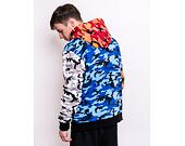 Mikina Karl Kani Signature Block Camo Hoodie Black/Blue - 6092651
