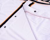 Dres Karl Kani Varsity Block Baseball Shirt White/Black/Orange - 6035404