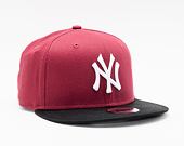 Dětská kšiltovka New Era 9FIFTY Kids MLB Color Block New York Yankees Snapback Cardinal / Black