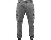 Kalhoty Urban Classic TB1435 Washed Cargo Twill Jogging Pants Grey