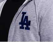 Mikina New Era MLB Logo Full Zip Hoody Los Angeles Dodgers Light Grey Heather