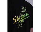 Triko New Era MLB Neon Los Angeles Dodgers Black / Neon Green