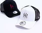 Kšiltovka New Era 9FORTY MLB Check Infill Trucker New York Yankees Strapback Stone