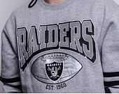 Mikina Mitchell & Ness All Over Print Fleece Crew Oakland Raiders Grey Heather