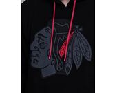 Mikina '47 Brand NHL Chicago Blackhawks Imprint Burnside Hood Jet Black