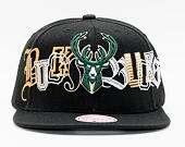 Kšiltovka Mitchell & Ness Milwaukee Bucks Hype Type Snapback Black