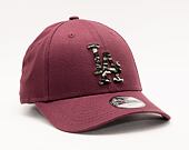 Dětská kšiltovka New Era 9FORTY MLB Wild Camo Los Angeles Dodgers Maroon