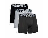 Pánské Trenýrky Under Armour Charged Cotton 6in 3 Pack - Black / Grey / Charcoal