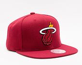 Kšiltovka Mitchell & Ness Team Ground 2.0 Snapback Miami Heat Maroon
