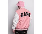 Bunda Karl Kani OG Block Scribble College Smiley Jacket rose/white