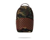 Batoh Sprayground Shark Shape Checkered Camo / Brown Backpack