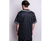 Dres Karl Kani Serif Pinstripe Baseball Shirt black/white