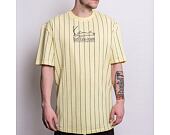 Triko Signature Karl Kani Jeans Washed Pinstripe Tee light yellow